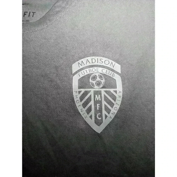 Nike Dri Fit Youth Large Gray Madison Futbol Club Authentic SoccerLoco Jersey #6 - Picture 3 of 8